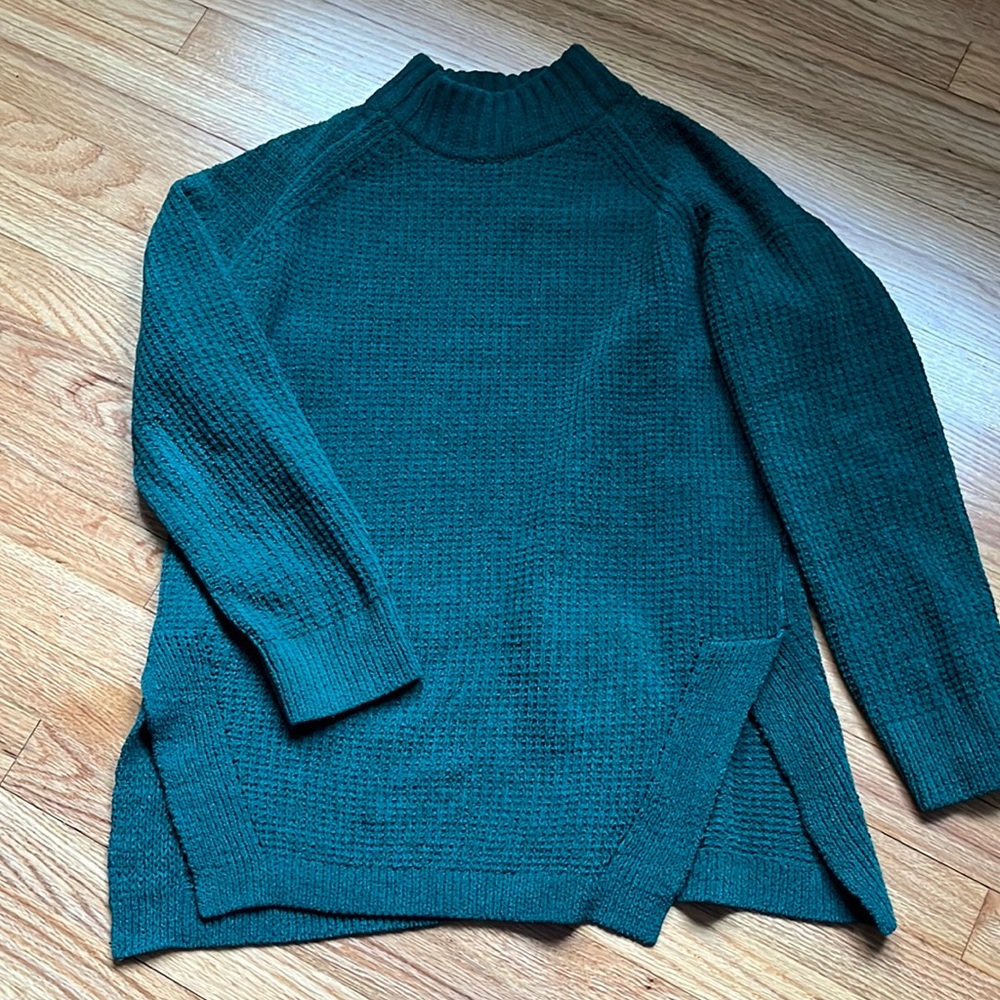 A new day, medium micro fleece mock turtleneck sweater.